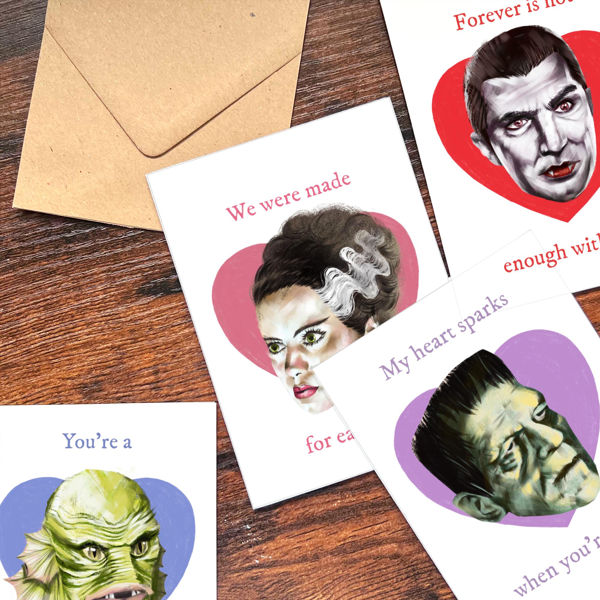 Vintage Horror Film Card Bundle