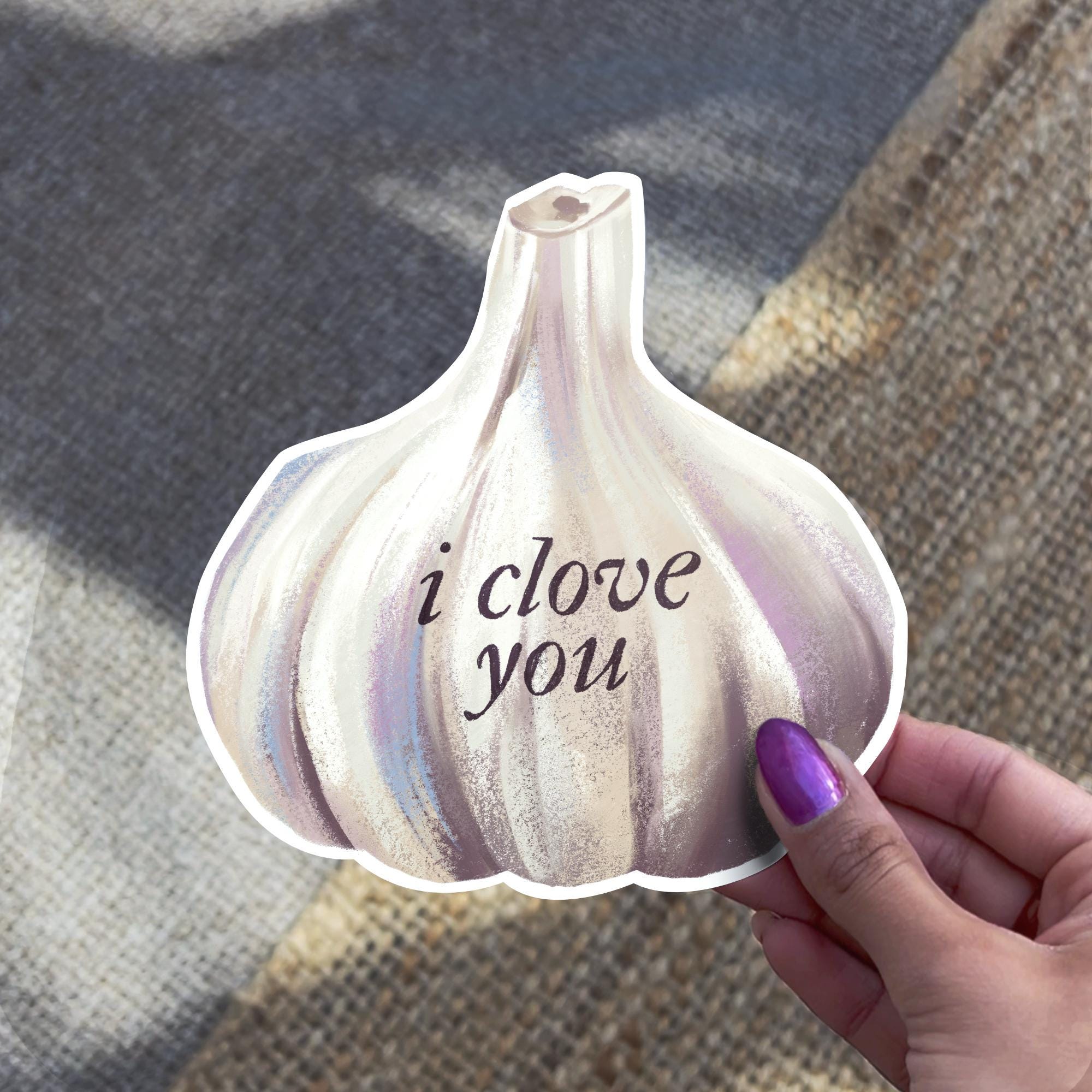 I Clove You | Garlic-shape card