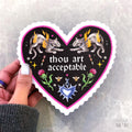 Thou art Acceptable | Heart-shape card