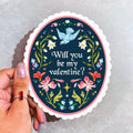 Will You Be My Valentine? | Oval-shape card