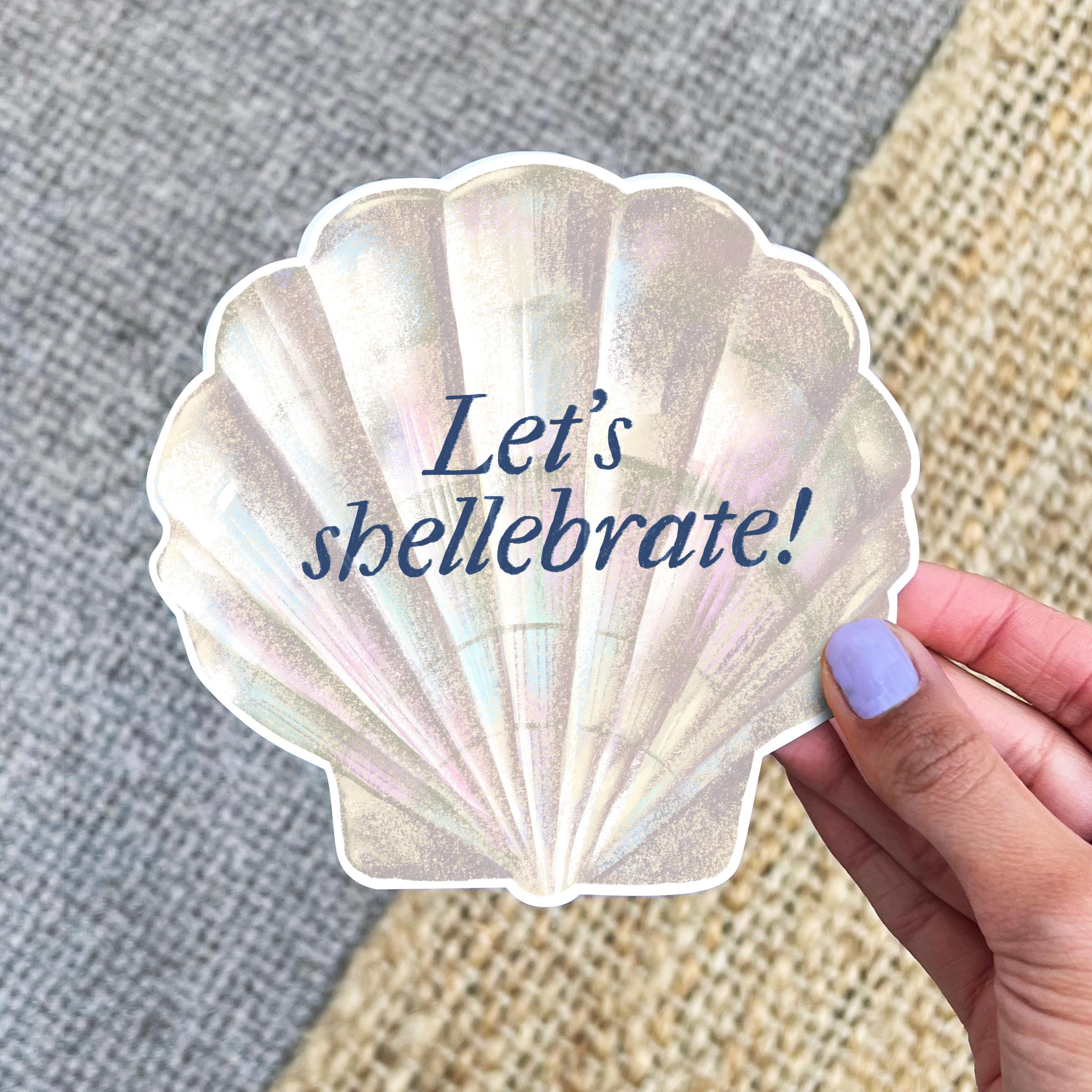 Lets Shellebrate | Clam shell-shape card